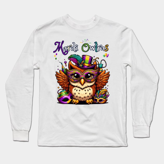 Mardi Owlras Long Sleeve T-Shirt by chems eddine